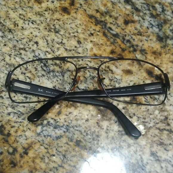 Ray-Ban RB3188 Leather 006/48 Sunglasses Eyeglasses Frames Wrap Aviators - Picture 4 of 11